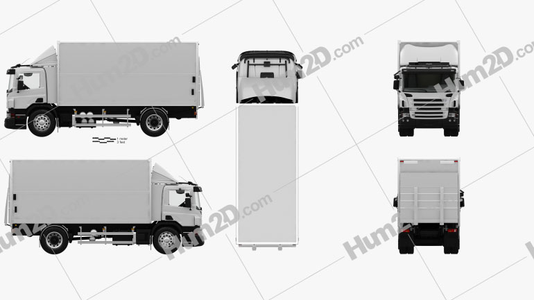 Scania P Box Truck with HQ interior 2011 PNG Clipart