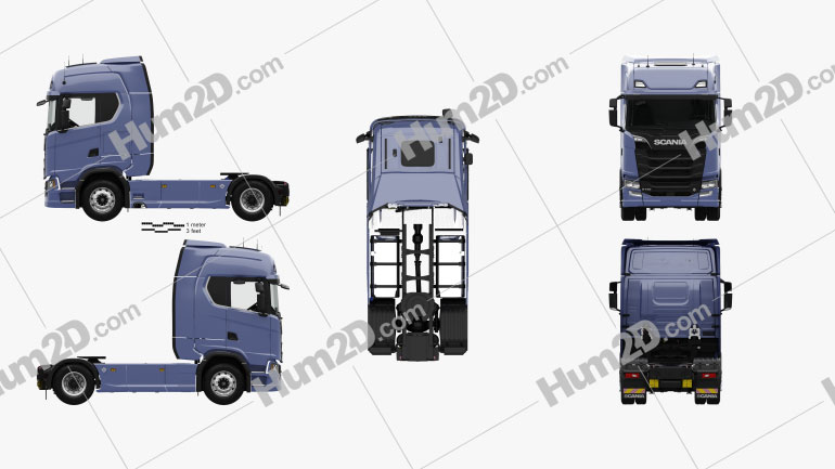 Scania S Highline Caminhão trator 2-eixos com interior HQ 2016 clipart