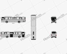 Scania Interlink Bus com interior HQ 2015 clipart