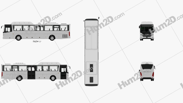 Scania Interlink Bus with HQ interior 2015 Blueprint