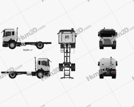 Scania P Mid Cab Chassis Truck 2011 clipart