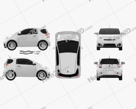 Scion iQ 2012 car clipart