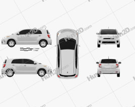 Scion xD 2012 clipart