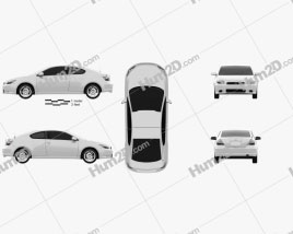 Scion tC Base 2008 car clipart