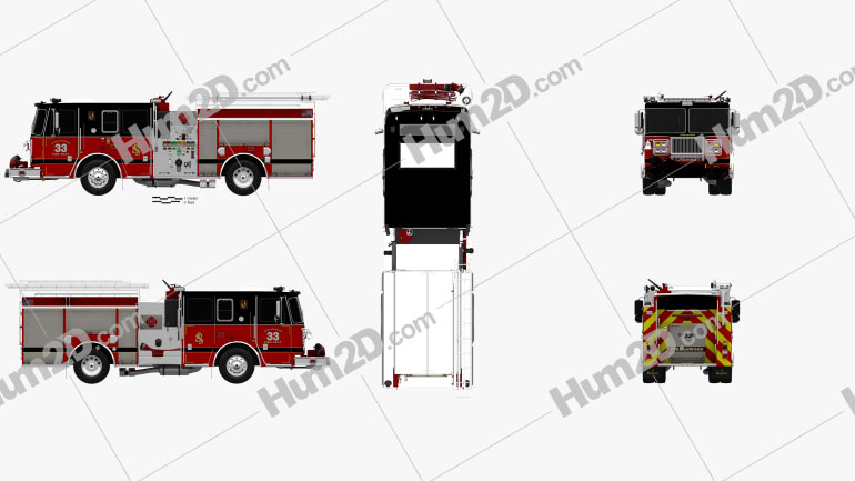 Seagrave Marauder II Fire Truck 2014 clipart