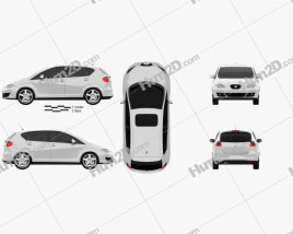 Seat Altea 2010 car clipart