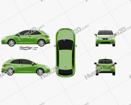 Seat Ibiza SC 2013 car clipart