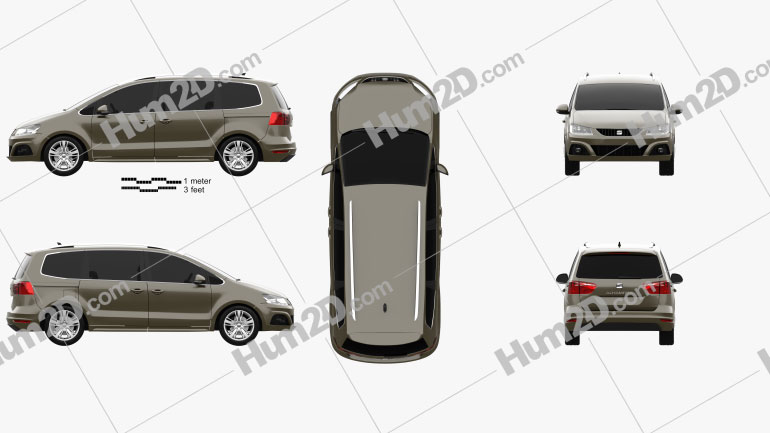 Seat Alhambra 2010 Clipart Image