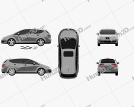 Seat Altea XL 2009 car clipart