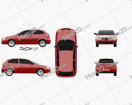 Seat Ibiza 3-türig 2002 car clipart