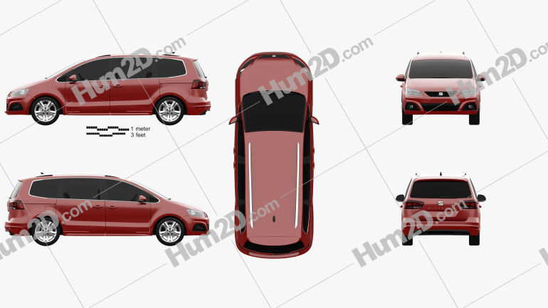 Seat Alhambra 2014 clipart
