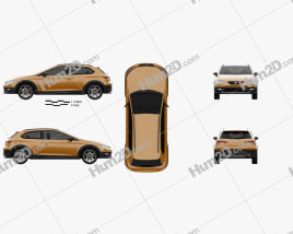 Seat Leon Cross Sport 2015 car clipart