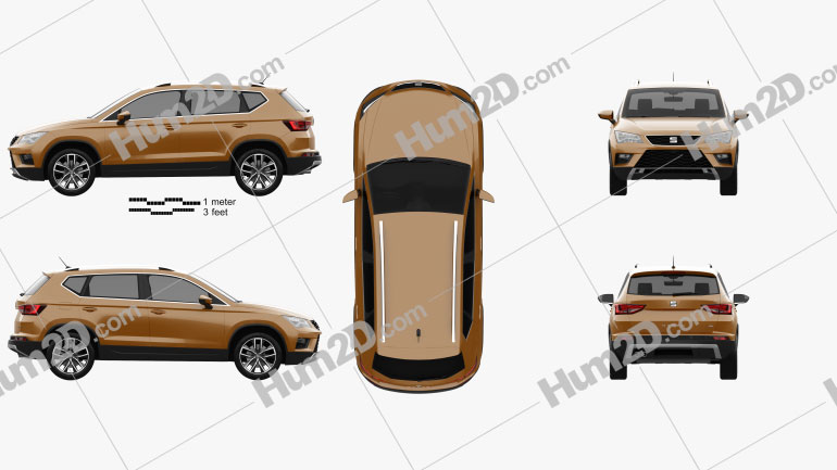 Seat Ateca 2017 car clipart