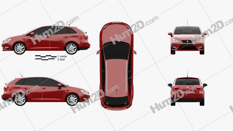 Seat Ibiza ST FR 2015 PNG Clipart