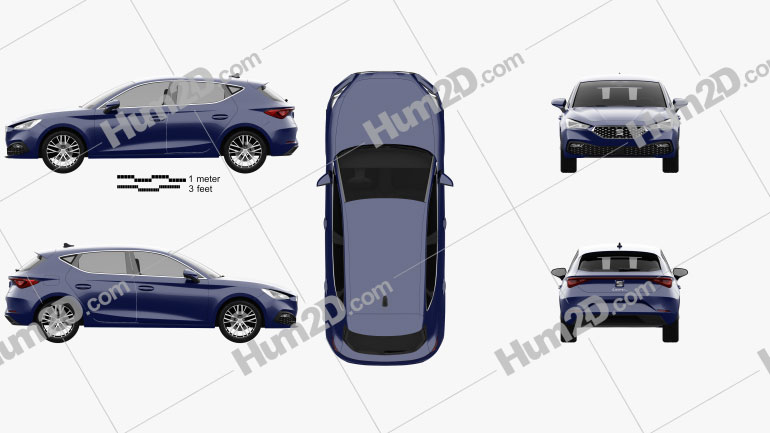 Seat Leon Xcellence de 5 portas hatchback 2020 Blueprint