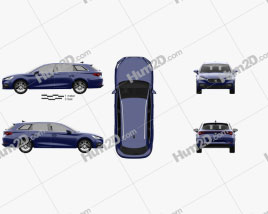 Seat Leon sportstourer Xcellence 2020 car clipart