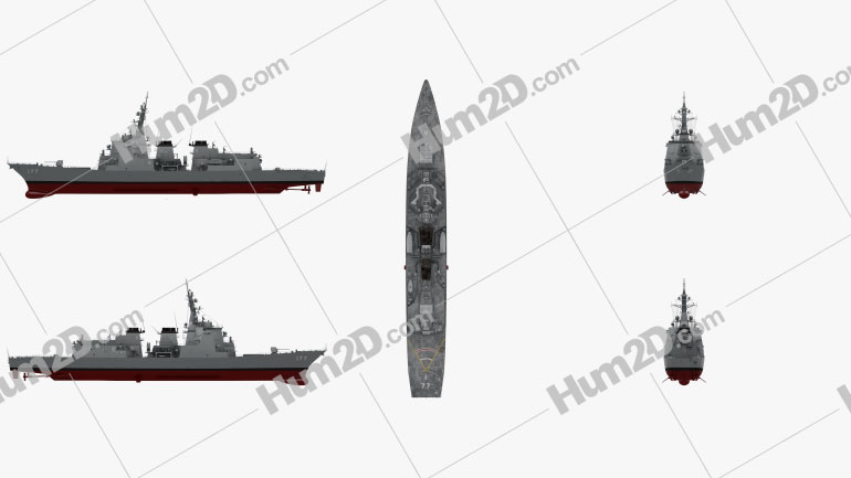 Atago-class destroyer Ship clipart