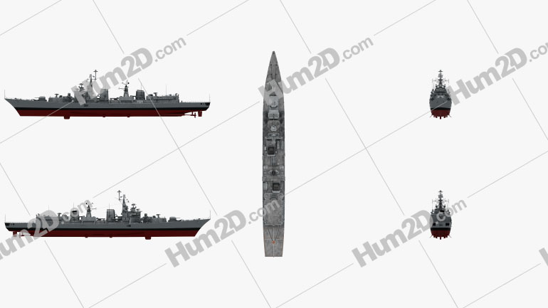 Delhi-class destroyer Ship clipart