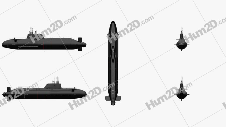 HMS Astute Royal Navy Nuclear Submarine Clipart Bild