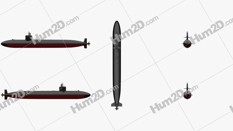 Los Angeles-class US Navy Nuclear Submarine PNG Clipart