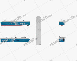 Opal Leader Vehicles Carrier Ship clipart