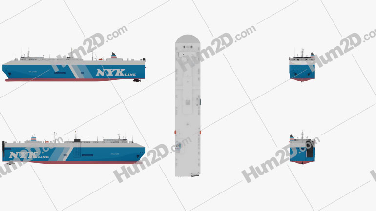 Opal Leader Vehicles Carrier Ship clipart