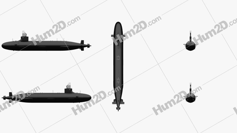 Seawolf-class United States Navy Submarine Clipart Bild