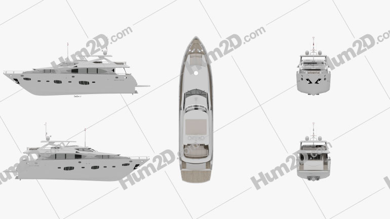 Sunseeker 30m Yacht Clipart Image