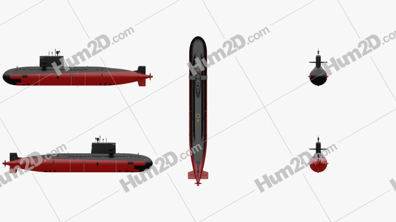 Type 039A Chinese Navy Submarine Blueprint