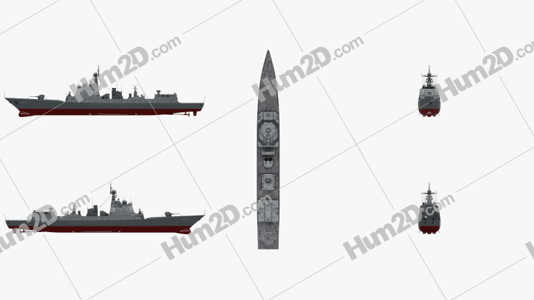 Type 052D destroyer Blueprint