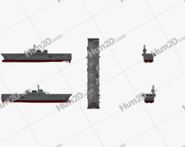 Type 075 landing helicopter dock Ship clipart