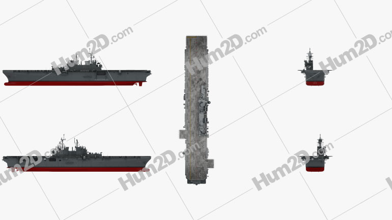 USS America (LHA-6) aircraft carrier Clipart Image