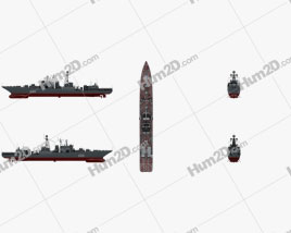 Udaloy-class destroyer Ship clipart