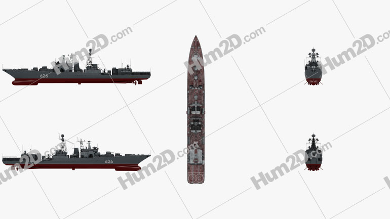Udaloy-class destroyer Ship clipart