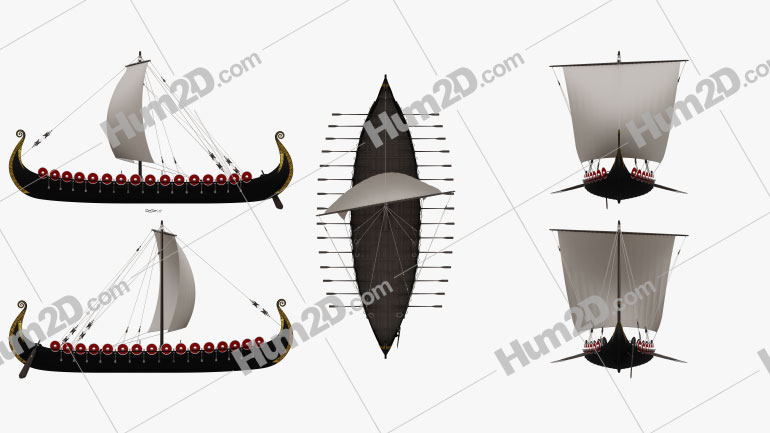 Viking Longship Clipart Image