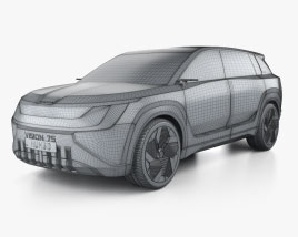 Skoda Vision 7S 2024 car clipart