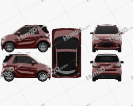Smart ForTwo EQ Prime Kabriolett 2020 car clipart