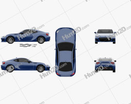 Subaru BRZ (ZC6) 2016 car clipart