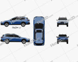 Subaru Outback Touring 2020 car clipart