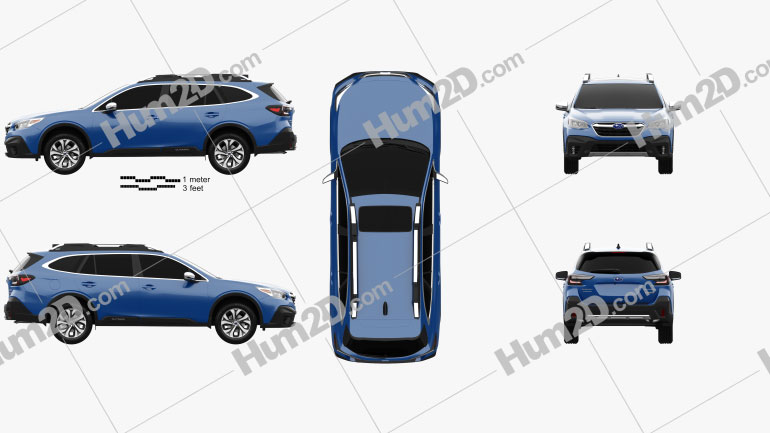 Subaru Outback Touring 2020 Clipart Bild