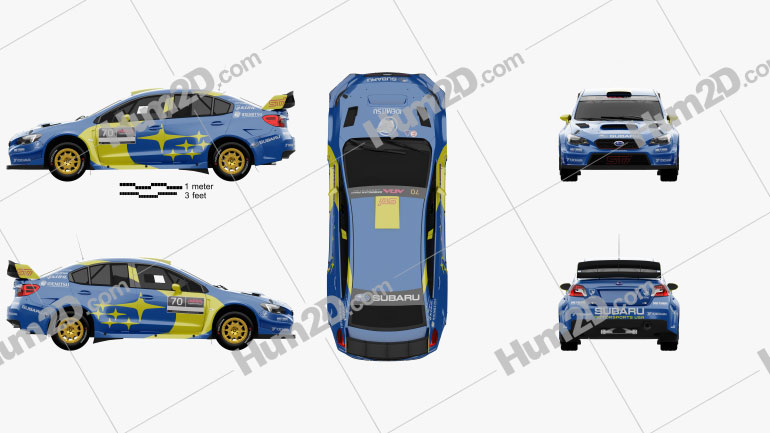 Subaru WRX VT20R Rallye 2020 Blue car clipart