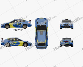 Subaru WRX Rallye 2021 car clipart