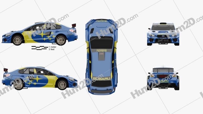 Subaru WRX Rally 2021 car clipart