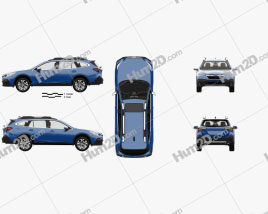 Subaru Outback Touring with HQ interior 2020 car clipart