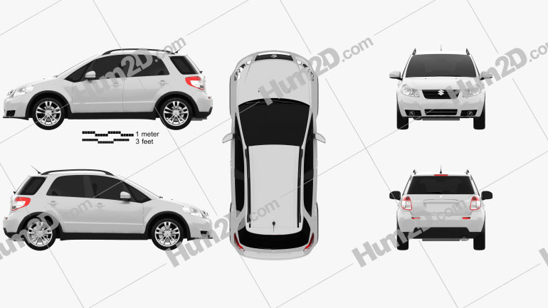 Suzuki (Maruti) SX4 hatchback 2012 car clipart