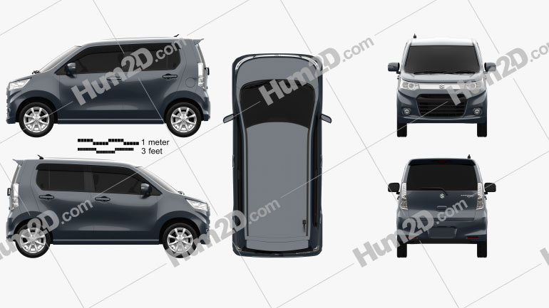 Suzuki Wagon R Stingray T 2012 Clipart Bild