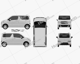 Suzuki Wagon R Stingray Hybrid 2018 clipart