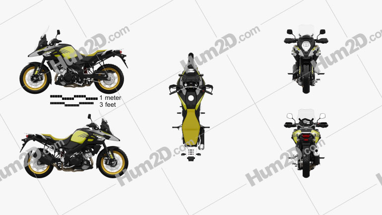 Suzuki V-Strom 1000 2018 Motorcycle clipart