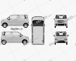 Suzuki Wagon R Stingray Hybrid with HQ interior 2018 car clipart