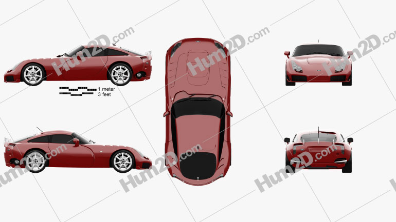 TVR Sagaris 2004 Blueprint in PNG - Download Vehicles Clip Art Images